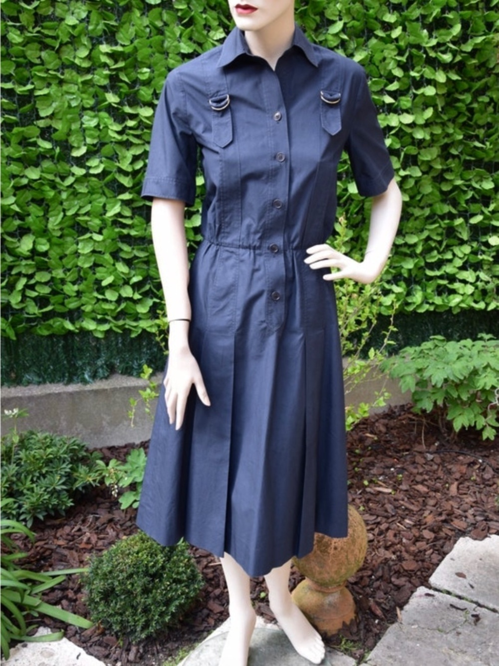 Vintage Celine Cotton Shirt Dress